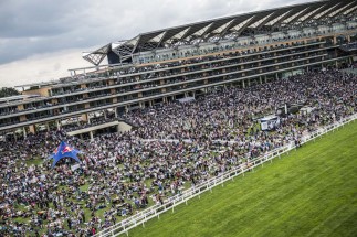 A packed Ascot Racecourse.